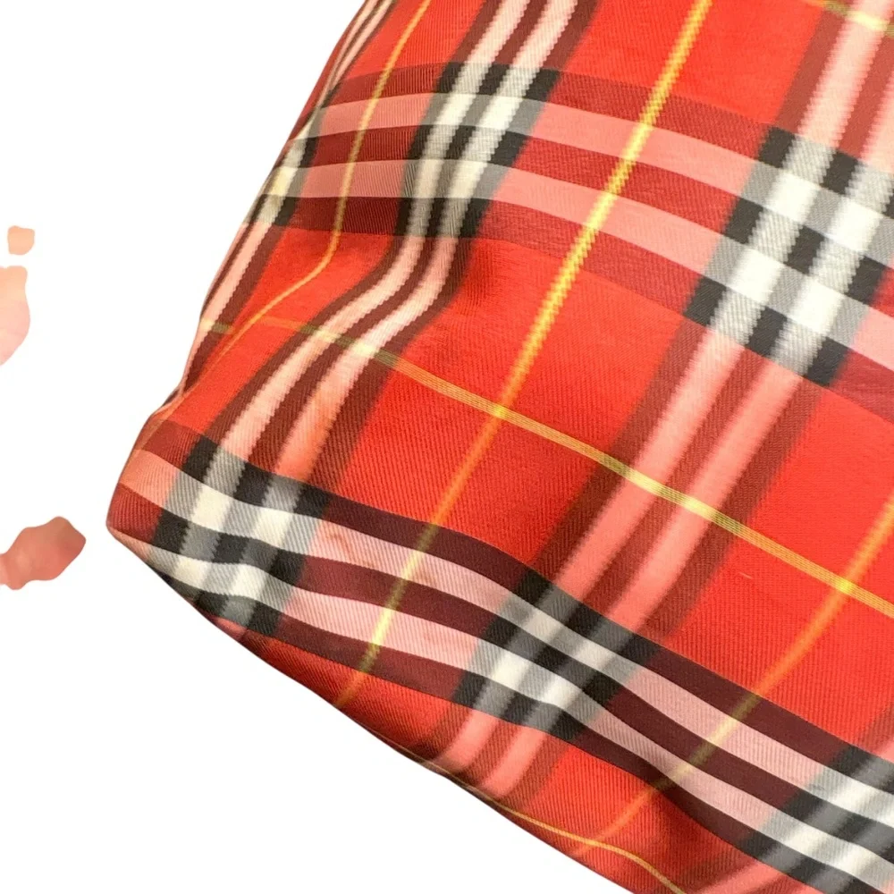 Burberry vintage red plaid oversize travel tote bag - Picture 3 of 16